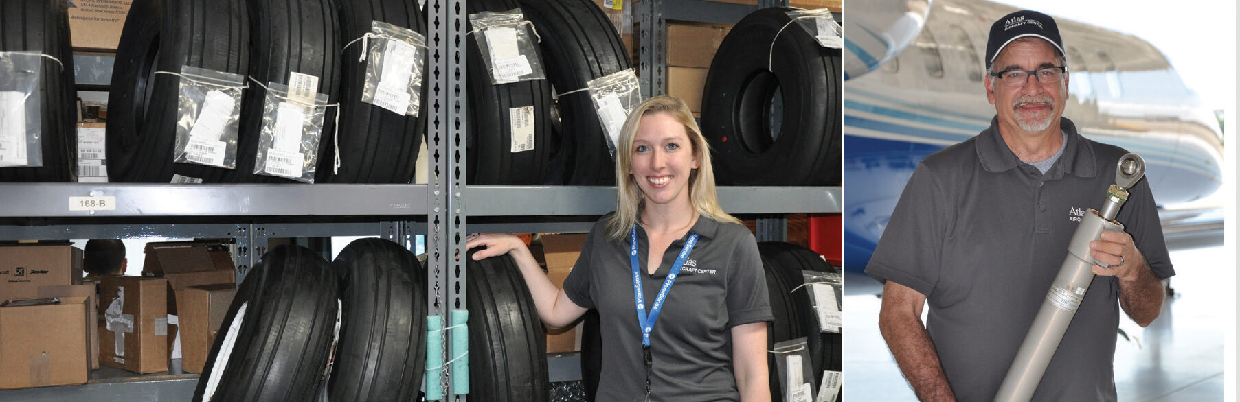 PlaneSense parts department stock room